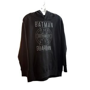 NWOT Batman Gotham City Guardian Youth Classic XL Black Fleece Pullover Hoodie